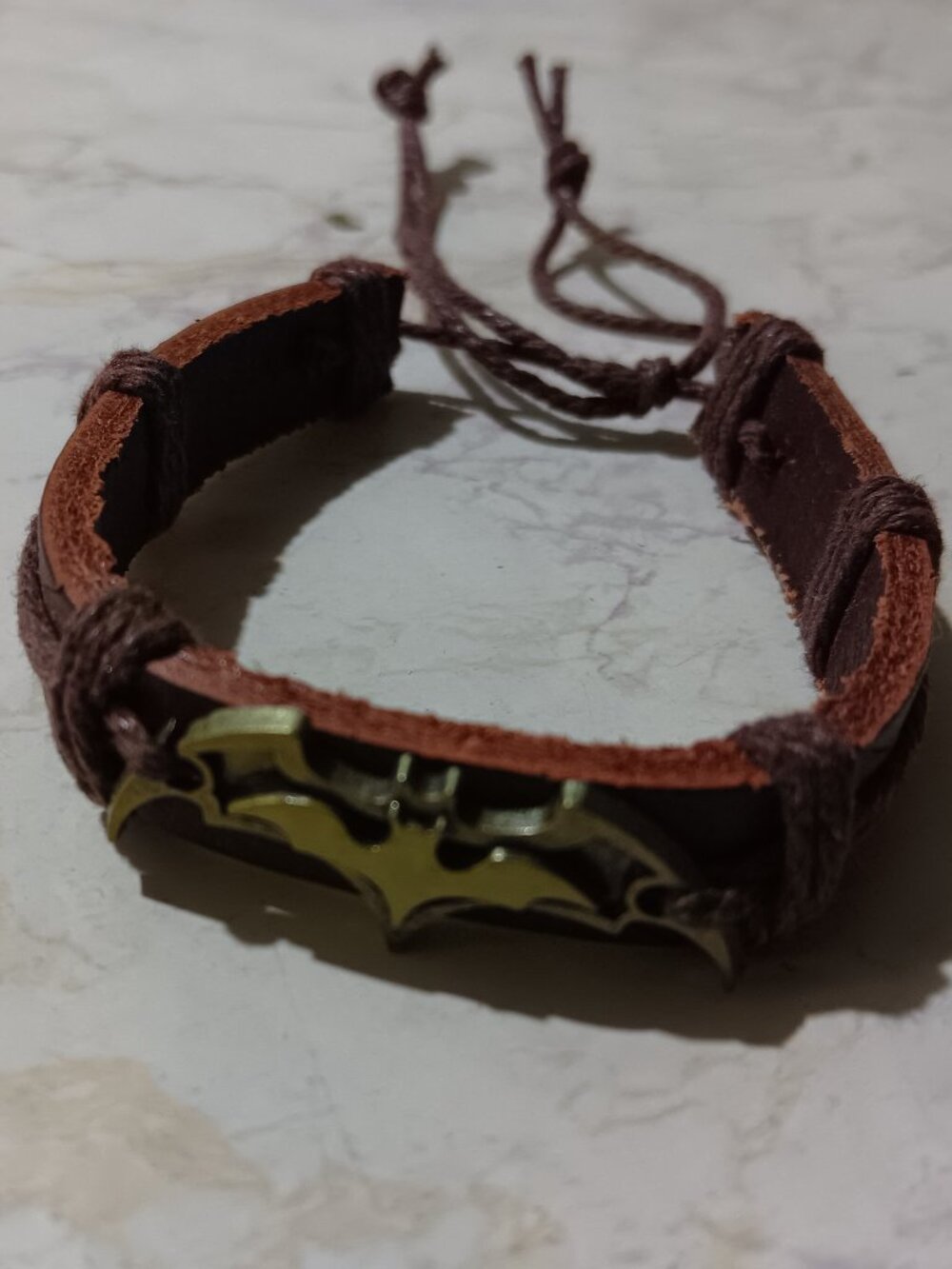 NEW Batman Adjustable Faux Leather Bracelet New